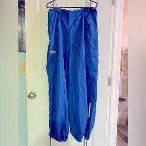 Large or XL vintage blue UFO Parachute pants ravewear